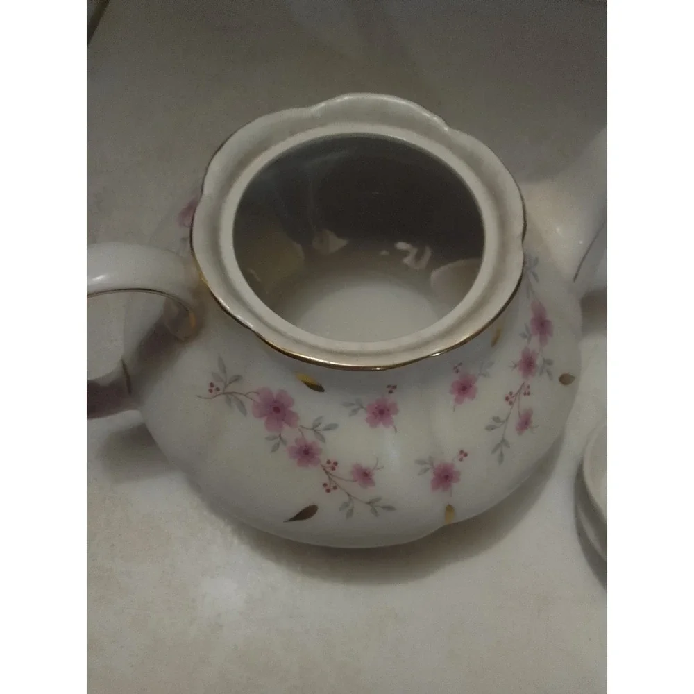Vintage Mid Century Ellgreavia‎ 681 England Pink Flower T Pot